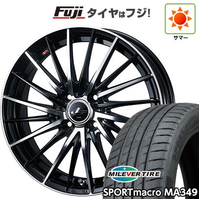 【新品国産車用4穴100】 夏タイヤ ホイール4本セット 195/45R16 ミレバー スポーツマクロ MA349（限定） WEDS ウェッズ レオニス FR 6J 16インチ(送料無料) 64,185円