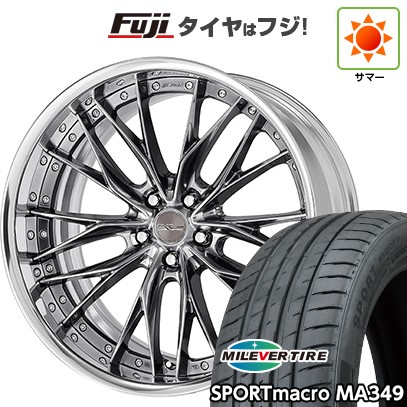 【新品国産車用5穴114.3】 夏タイヤ ホイール4本セット 245/35R20 ミレバー スポーツマクロ MA349(限定) WORK ワーク シュヴァート ブルネン 8.5J 20インチ(送料無料)|フジコーポレーション