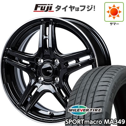 【新品国産車用4穴100】 夏タイヤ ホイール4本セット 195/45R16 ミレバー スポーツマクロ MA349（限定） モンツァ JPスタイル R52 6J 16インチ(送料無料)