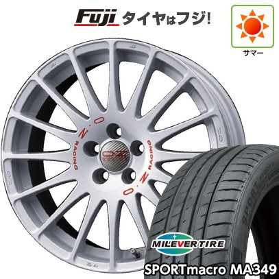 【新品国産車用5穴114.3】 夏タイヤ ホイール4本セット 215/50R17 ミレバー スポーツマクロ MA349（限定） OZ スーパーツーリズモ WRC 7J 17インチ(送料無料)