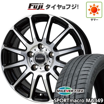 【新品国産車用5穴114.3】 夏タイヤ ホイール4本セット 215/50R17 ミレバー スポーツマクロ MA349（限定） ホットスタッフ ヴァレット グリッター 7J 17インチ(送料無料)｜フジコーポレーション