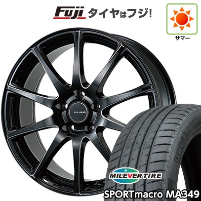 【新品国産車用5穴114.3】 夏タイヤ ホイール4本セット 205/55R17 ミレバー スポーツマクロ MA349（限定） ブリヂストン エコフォルム CRS23 7J 17インチ(送料無料)