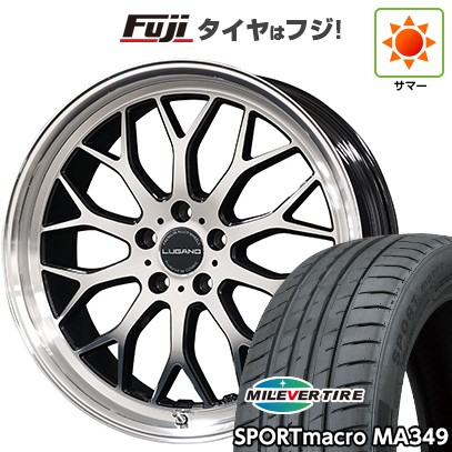 【新品国産車用5穴114.3】 夏タイヤ ホイール4本セット 245/35R20 ミレバー スポーツマクロ MA349(限定) コスミック ヴェネルディ ルガーノ 8J 20インチ(送料無料)|フジコーポレーション