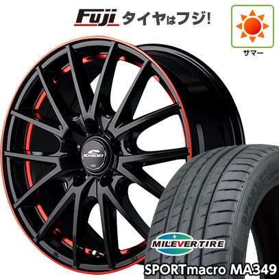 【新品国産車用5穴114.3】 夏タイヤ ホイール4本セット 205/50R17 ミレバー スポーツマクロ MA349（限定） MID WHEELS RX27 7J 17インチ(送料無料)