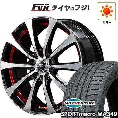 【新品国産車用5穴114.3】 夏タイヤ ホイール4本セット 215/50R17 ミレバー スポーツマクロ MA349（限定） MID WHEELS RX-01 7J 17インチ(送料無料)