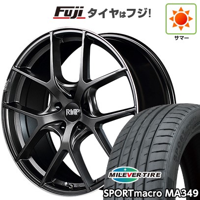 【新品国産車用5穴114.3】 夏タイヤ ホイール4本セット 225/45R18 ミレバー スポーツマクロ MA349(限定) MID WHEELS MID EXCLUSIVE 025F 8J 18インチ(送料無料)|フジコーポレーション