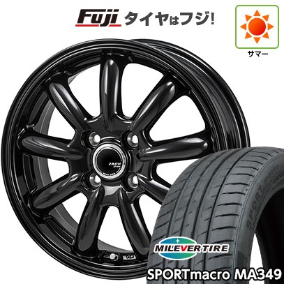 【新品国産車用4穴100】 夏タイヤ ホイール4本セット 195/45R16 ミレバー スポーツマクロ MA349（限定） モンツァ ZACK JP-209 6J 16インチ(送料無料)