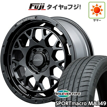 【新品国産車用5穴114.3】 夏タイヤ ホイール4本セット 235/55R18 ミレバー スポーツマクロ MA349(限定) RAYS レイズ デイトナ M9+ 7.5J 18インチ(送料無料)|フジコーポレーション