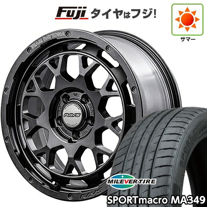 【新品国産車用5穴114.3】 夏タイヤ ホイール4本セット 235/55R18 ミレバー スポーツマクロ MA349（限定） RAYS レイズ デイトナ M9+ SPEC-M 7.5J 18インチ(送料無料)｜フジコーポレーション