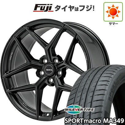 【新品国産車用5穴114.3】 夏タイヤ ホイール4本セット 225/45R18 ミレバー スポーツマクロ MA349(限定) OZ SPARCO FF3 8J 18インチ(送料無料)|フジコーポレーション