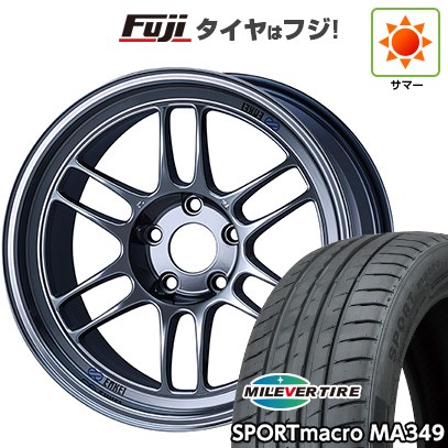 【新品国産車用5穴114.3】 夏タイヤ ホイール4本セット 205/55R17 ミレバー スポーツマクロ MA349（限定） ENKEI エンケイ Racing RP-F1 7J 17インチ(送料無料)