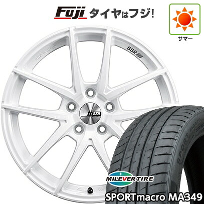【新品国産車用5穴114.3】 夏タイヤ ホイール4本セット 235/55R18 ミレバー スポーツマクロ MA349（限定） SSR ライナー タイプ10モノブロック 7.5J 18インチ(送料無料)