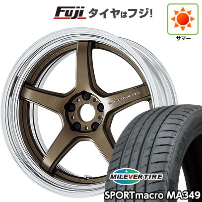 【新品国産車用5穴114.3】 夏タイヤ ホイール4本セット 245/35R20 ミレバー スポーツマクロ MA349（限定） WORK ワーク エモーション T5R 2P 8J 20インチ(送料無料)