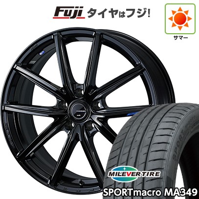 【新品国産車用5穴114.3】 夏タイヤ ホイール4本セット 225/45R19 ミレバー スポーツマクロ MA349（限定） WEDS ウェッズ レオニス NAVIA 08 8J 19インチ(送料無料)