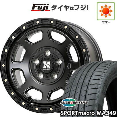 【新品国産車用5穴114.3】 夏タイヤ ホイール4本セット 235/55R18 ミレバー スポーツマクロ MA349（限定） MLJ エクストリームJ XJ07 8J 18インチ(送料無料)