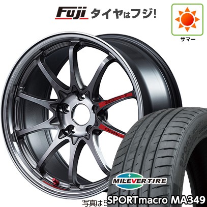 【新品国産車用5穴100】 夏タイヤ ホイール4本セット 225/40R18 ミレバー スポーツマクロ MA349（限定） RAYS レイズ ボルクレーシング CE28N-plus SL 7.5J 18インチ(送料無料)