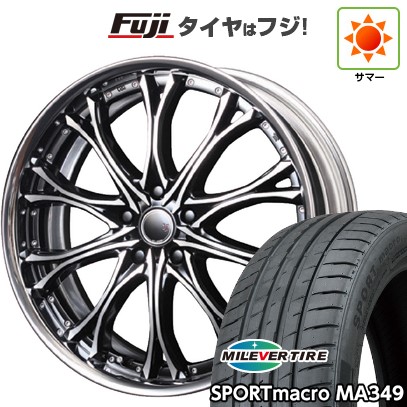 【新品国産車用5穴114.3】 夏タイヤ ホイール4本セット 225/55R19 ミレバー スポーツマクロ MA349（限定） エムズスピード JJクロモ フルリバースリム 7.5J 19インチ(送料無料)｜フジコーポレーション 132,850円