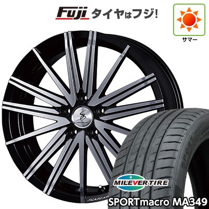【新品国産車用5穴114.3】 夏タイヤ ホイール4本セット 225/55R19 ミレバー スポーツマクロ MA349（限定） ケースペック SILK BLAZE ヴォルツァ 7.5J 19インチ(送料無料)｜フジコーポレーション