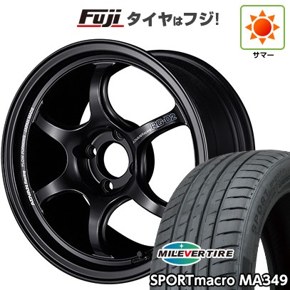 【新品】オーラ 夏タイヤ ホイール4本セット 205/50R17 ミレバー スポーツマクロ MA349(限定) ヨコハマ アドバンレーシング RG-D2 7J 17インチ(送料無料)|フジコーポレーション