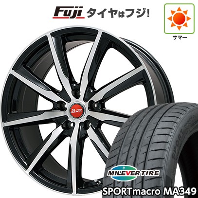 【新品国産車用5穴114.3】 夏タイヤ ホイール4本セット 255/35R20 ミレバー スポーツマクロ MA349（限定） ビッグウエイ B-WIN ヴェノーザ 9 8.5J 20インチ(送料無料)