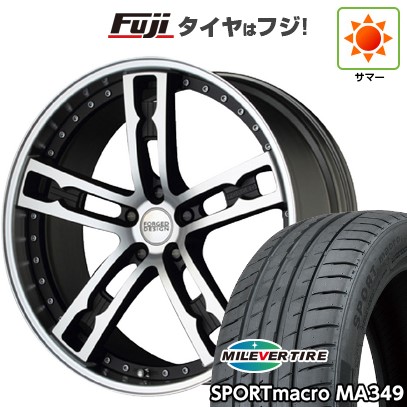 【新品国産車用5穴114.3】 夏タイヤ ホイール4本セット 245/35R20 ミレバー スポーツマクロ MA349(限定) エムズスピード FORGEDデザイン 555 8.5J 20インチ(送料無料)|フジコーポレーション