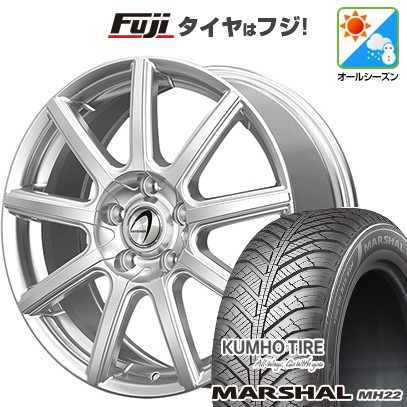 【新品国産車用5穴100】 オールシーズンタイヤ ホイール4本セット 215/45R17 クムホ マーシャル MH22 オールシーズン(限定) テクノピア アルテミス NS9 7J 17インチ(送料無料)