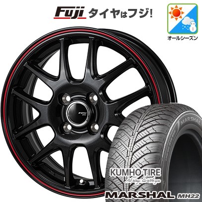 【新品国産車用4穴100】 オールシーズンタイヤ ホイール4本セット 175/65R15 クムホ マーシャル MH22 オールシーズン(限定) モンツァ JPスタイル ジェファ 5.5J 15インチ(送料無料)