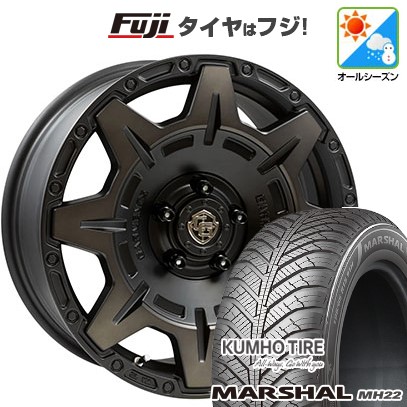 【新品国産車用5穴114.3】 オールシーズンタイヤ ホイール4本セット 215/60R17 クムホ マーシャル MH22 オールシーズン(限定) WEDS ウェッズ クロスオーバーガーメンツ Style M 7J 17インチ(送料無料)