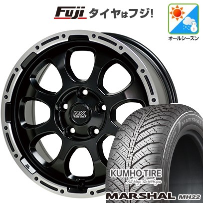 【新品国産車用5穴114.3】 オールシーズンタイヤ ホイール4本セット 215/60R17 クムホ マーシャル MH22 オールシーズン(限定) ホットスタッフ マッドクロス グレイス 7J 17インチ(送料無料)