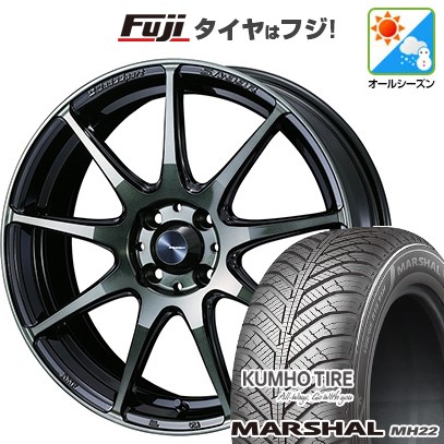 【新品国産車用4穴100】 オールシーズンタイヤ ホイール4本セット 175/65R15 クムホ マーシャル MH22 オールシーズン(限定) WEDS ウェッズスポーツ SA-99R 6J 15インチ(送料無料)｜フジコーポレーション