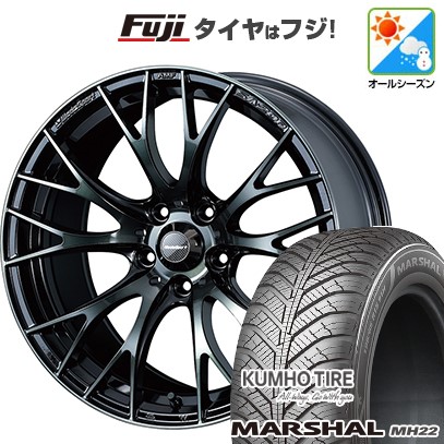 【新品国産車用5穴114.3】 オールシーズンタイヤ ホイール4本セット 215/50R17 クムホ マーシャル MH22 オールシーズン(限定) WEDS ウェッズスポーツ SA-20R 17インチ(送料無料)|フジコーポレーション