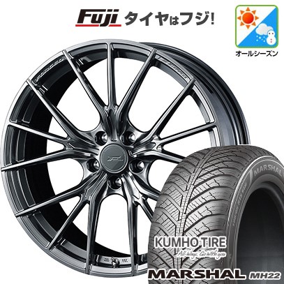 【新品国産車用5穴114.3】 オールシーズンタイヤ ホイール4本セット 225/45R18 95 W XL クムホ マーシャル MH22 オールシーズン(限定) WEDS ウェッズ F-ZERO FZ-1 7.5J 18インチ(送料無料)|フジコーポレーション