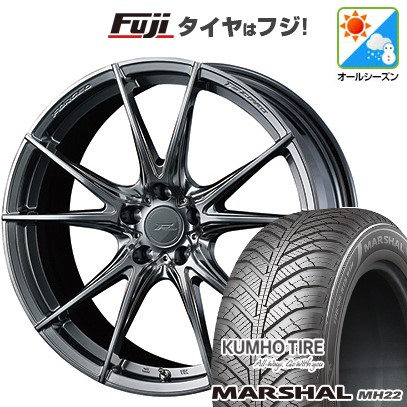 【新品国産車用5穴114.3】 オールシーズンタイヤ ホイール4本セット 225/45R18 95 W XL クムホ マーシャル MH22 オールシーズン(限定) WEDS ウェッズ F-ZERO FZ-2 7.5J 18インチ(送料無料)|フジコーポレーション