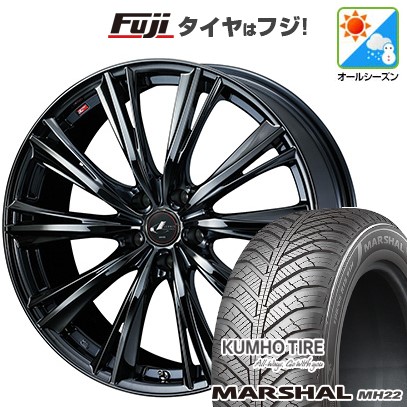 【新品国産車用5穴114.3】 オールシーズンタイヤ ホイール4本セット 235/55R18 クムホ マーシャル MH22 オールシーズン(限定) WEDS ウェッズ レオニス WX 7J 18インチ(送料無料)