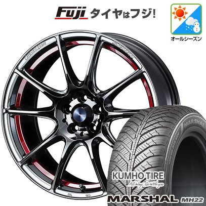 【新品】オーラ オールシーズンタイヤ ホイール4本セット 205/50R17 93 W XL クムホ マーシャル MH22 オールシーズン(限定) WEDS ウェッズスポーツ SA-25R 7J 17インチ(送料無料)|フジコーポレーション