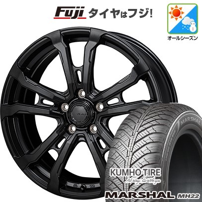 【新品国産車用5穴114.3】 オールシーズンタイヤ ホイール4本セット 215/60R17 クムホ マーシャル MH22 オールシーズン(限定) モンツァ HI-BLOCK ヴィラス 7J 17インチ(送料無料)｜フジコーポレーション