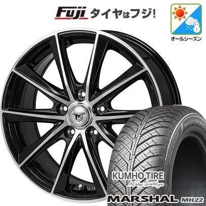 【新品】シエンタ 2015-22 オールシーズンタイヤ ホイール4本セット 185/60R15 クムホ マーシャル MH22 オールシーズン(限定) モンツァ JPスタイル MJ01 6J 15インチ(送料無料)