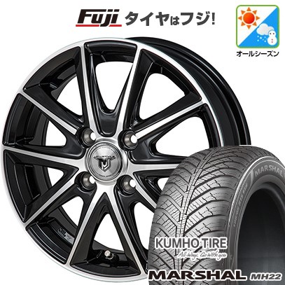 【新品国産車用4穴100】 オールシーズンタイヤ ホイール4本セット 175/65R15 クムホ マーシャル MH22 オールシーズン(限定) モンツァ JPスタイル MJ01 5.5J 15インチ(送料無料)