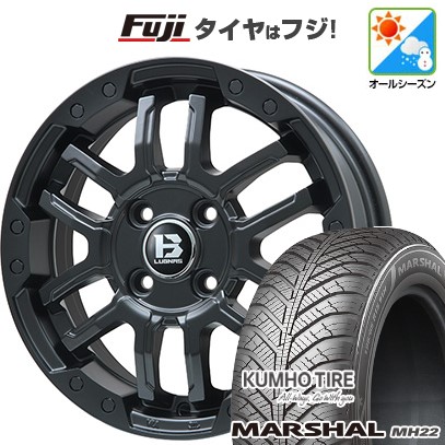 【新品】シエンタ 2022- オールシーズンタイヤ ホイール4本セット 195/55R16 91 V XL クムホ マーシャル MH22 オールシーズン(限定) ビッグウエイ B-LUGNAS FRD(マットブラック) 6.5J 16インチ(送料無料)|フジコーポレーション