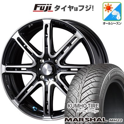 【新品国産車用4穴100】 オールシーズンタイヤ ホイール4本セット 185/55R16 クムホ マーシャル MH22 オールシーズン(限定) コーセイ セネカ RP08 6.5J 16インチ(送料無料)