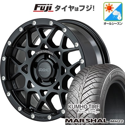 【新品国産車用5穴114.3】 オールシーズンタイヤ ホイール4本セット 215/60R17 クムホ マーシャル MH22 オールシーズン(限定) RAYS レイズ デイトナ M8 7J 17インチ(送料無料)