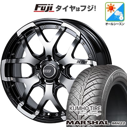 【新品国産車用5穴114.3】 オールシーズンタイヤ ホイール4本セット 215/60R17 クムホ マーシャル MH22 オールシーズン(限定) SSR ディバイド ZS 7J 17インチ(送料無料) 103,015円
