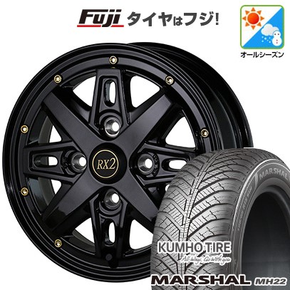 【新品 軽自動車】ハスラー デリカミニ(4WD) オールシーズンタイヤ ホイール4本セット 165/60R15 クムホ マーシャル MH22 オールシーズン(限定) アルジェノン フェニーチェ RX-2 5J 15インチ(送料無料) 52,260円
