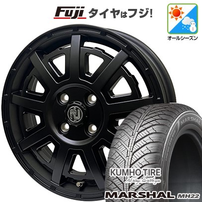 【新品 軽自動車】ハスラー オールシーズンタイヤ ホイール4本セット 165/65R14 クムホ マーシャル MH22 オールシーズン(限定) リヴァイ オフロード プラスティックボム 4.5J 14インチ(送料無料) 61,050円