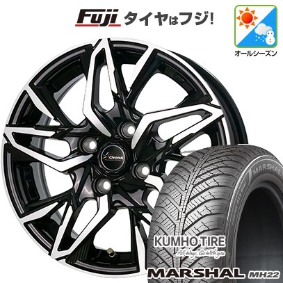 【新品国産車用4穴100】 オールシーズンタイヤ ホイール4本セット 165/70R14 クムホ マーシャル MH22 オールシーズン(限定) ホットスタッフ クロノス CH-112 5.5J 14インチ(送料無料)|フジコーポレーション