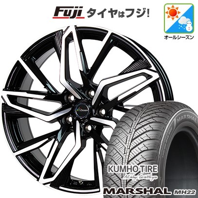 【新品】フリード 5穴/114 オールシーズンタイヤ ホイール4本セット 195/55R16 91 V XL クムホ マーシャル MH22 オールシーズン(限定) ホットスタッフ クロノス CH-112 6.5J 16インチ(送料無料)
