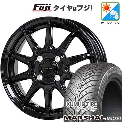 【新品 軽自動車】エブリイワゴン オールシーズンタイヤ ホイール4本セット 155/70R13 クムホ マーシャル MH22 オールシーズン(限定) ホットスタッフ ジースピード G-05 4J 13インチ(送料無料)