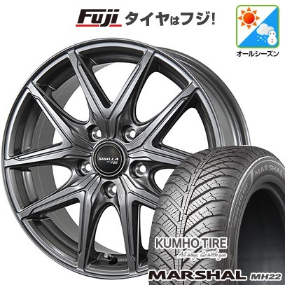 【新品国産車用5穴114.3】 オールシーズンタイヤ ホイール4本セット 195/65R15 クムホ マーシャル MH22 オールシーズン(限定) トピー シビラ NEXT F05 6J 15インチ(送料無料)|フジコーポレーション