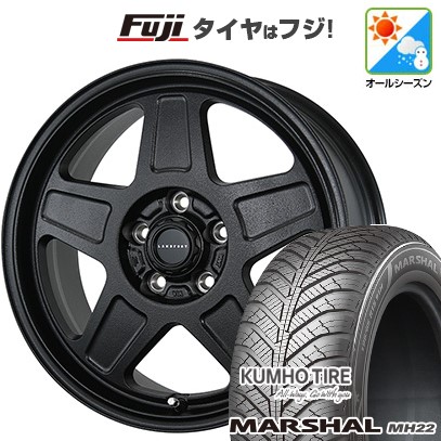【新品国産車用5穴114.3】 オールシーズンタイヤ ホイール4本セット 215/60R17 クムホ マーシャル MH22 オールシーズン(限定) トピー ランドフット GWD 数量限定 7J 17インチ(送料無料)｜フジコーポレーション