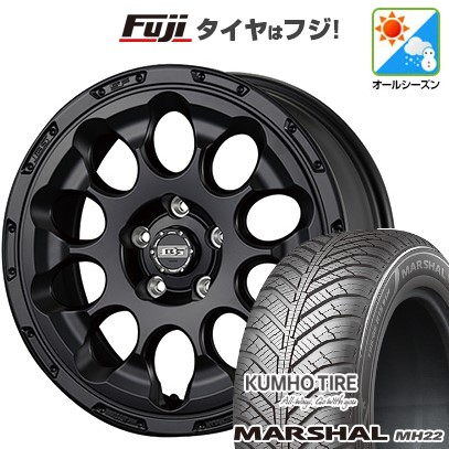 【新品国産車用5穴114.3】 オールシーズンタイヤ ホイール4本セット 215/60R17 クムホ マーシャル MH22 オールシーズン(限定) コーセイ ボトムガルシア クロノ 7J 17インチ(送料無料)